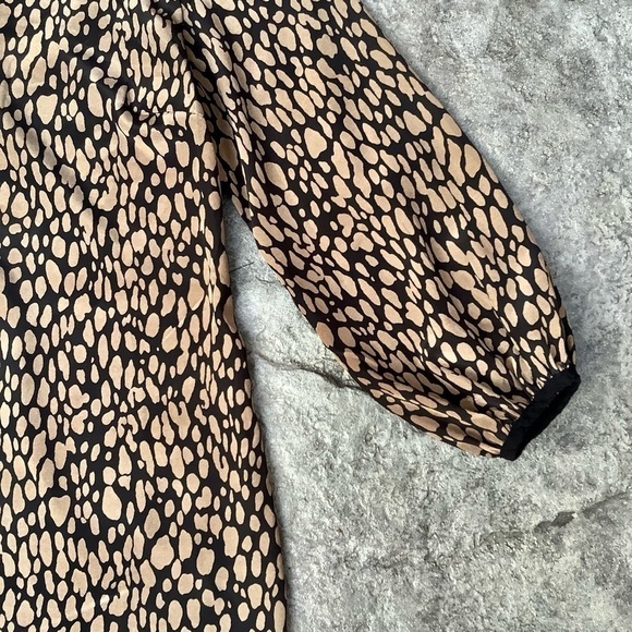 COSTA Blanca animal print balloon sleeves dress sz M - Picture 6 of 9